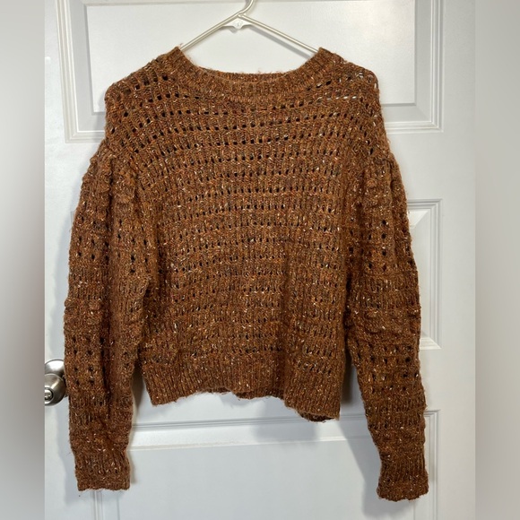 Universal Thread Sweaters - Universal Thread Women's Sweater Medium Brown Marled Knit Chunky Open Stitch